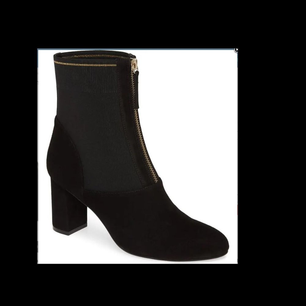 NWOT David Tate Monique Black Suede Bootie